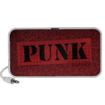 Plantilla punky - rojo/negro notebook altavoces
