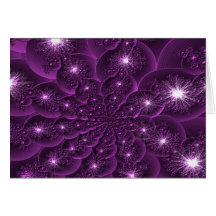 plantilla púrpura de la tarjeta del fractal del pé