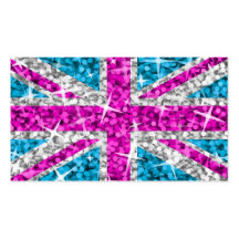 Plantilla rosada BRITÁNICA de la tarjeta de visita