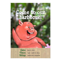 Plantilla tonta del personalizado de la barbacoa d comunicados personalizados