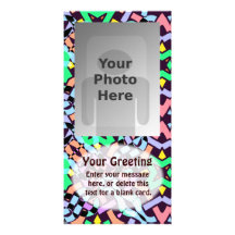 Plantilla vertical de Nova PhotoCard del confeti Tarjetas Fotograficas