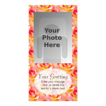Plantilla vertical de PhotoCard de la taza color d Tarjetas Personales