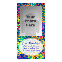 Plantilla vertical de PhotoCard del color manchado Tarjeta Fotográfica