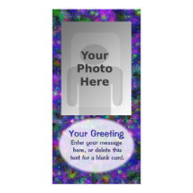 Plantilla vertical de PhotoCard del punto púrpura  Tarjetas Fotograficas