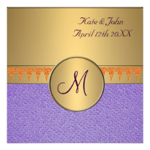 PLANTILLA VIOLETA DE LA INVITACIÓN DEL BODA DEL OR