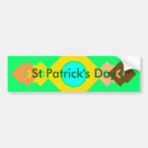 Plantillas de UCreate del día de St Patrick Pegatina De Parachoque