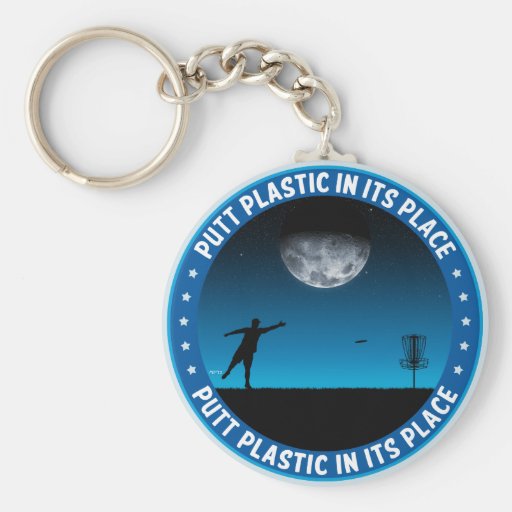 Plástico del putt en su lugar #8 llaveros personalizados