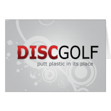 Plástico del putt en su lugar felicitación