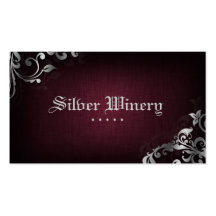 Plata de lino del vino de la tarjeta de visita del