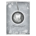 Plata dental de la tarjeta de Navidad