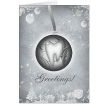 Plata dental de la tarjeta de Navidad