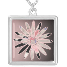 Plata esterlina de la flor enrrollada del hippy joyeria