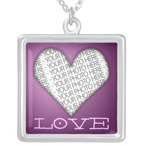 Plata esterlina del collar de la foto de Purple He