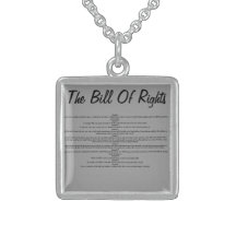 Plata esterlina el collar de la Declaración de Der