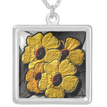 Plata esterlina texturizada BoZo de las ilustracio Colgante