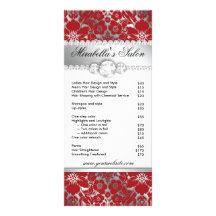 Plata floral del rojo del damasco de la tarjeta de lonas