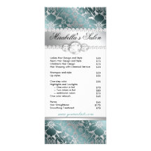 Plata floral del trullo del damasco de la tarjeta  tarjeta publicitaria