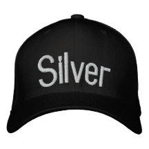 Plata Gorra De Beisbol Bordada