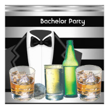 Plata para hombre del negro del smoking de las beb invitacion personalizada