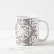 plata y damasco adornado blanco tazas