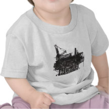 Plataforma petrolera del vintage camiseta