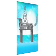 Plataforma petrolera impresiones en lienzo estiradas