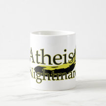 Plátano ateo de la pesadilla tazas de café