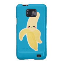 Plátano lindo de Kawaii Galaxy S2 Carcasa