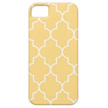 Plátano Quatrefoil amarillo iPhone 5 Cárcasa