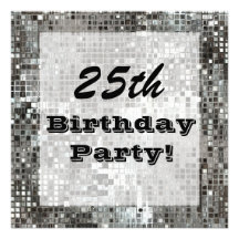 Platee el 25to o cualquier invitación de la fiesta