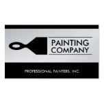 Platino de la brocha del contratista de la pintura plantillas de tarjetas personales