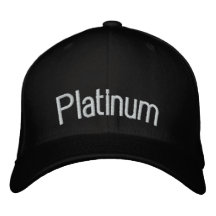 Platino Gorra De Béisbol Bordada