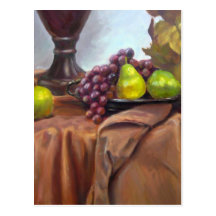 Plato de fruta tarjetas postales