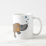 Platypus pato-cargado en cuenta natación linda taza de café
