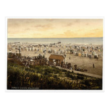 Playa, Borkum, Schleswig-Holstein, Alemania pH rar Tarjeta Postal