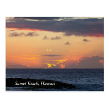 Playa de la puesta del sol, Oahu Postales