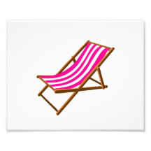 playa de madera rayada chair.png del fuschia impresión fotográfica