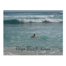 Playa de Poipu, Kauai Tarjeta Postal