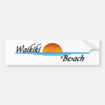 Playa de Waikiki Pegatina De Parachoque