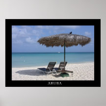 playa del águila de Aruba Poster