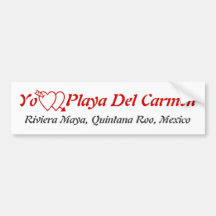 Playa del Carmen, maya México de Quintana Roo Rivi Pegatina De Parachoque