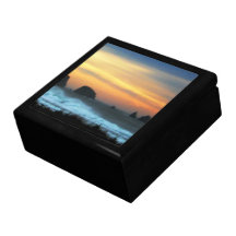 Playa del empuje del La en el crepúsculo Caja De Recuerdo