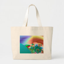 Playa del fractal bolsa lienzo