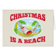 Playa del navidad del padre de Papá Noel que se re Tarjetón