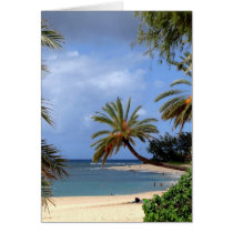 Playa del norte tropical de la orilla, Oahu, Hawai tarjetas