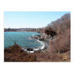 Playa en el puerto de York, Maine - postal