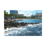 Playa en San Juan, Puerto Rico Lona Envuelta Para Galerias