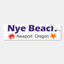 Playa Newport Oregon de Nye Pegatina De Parachoque