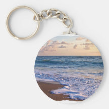 Playa saturada de la Florida en la salida del sol Llavero Personalizado