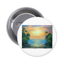 Playa soleada tropical pin